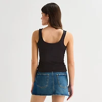 Arizona So Smooth Womens Juniors Scoop Neck Sleeveless Tank Top