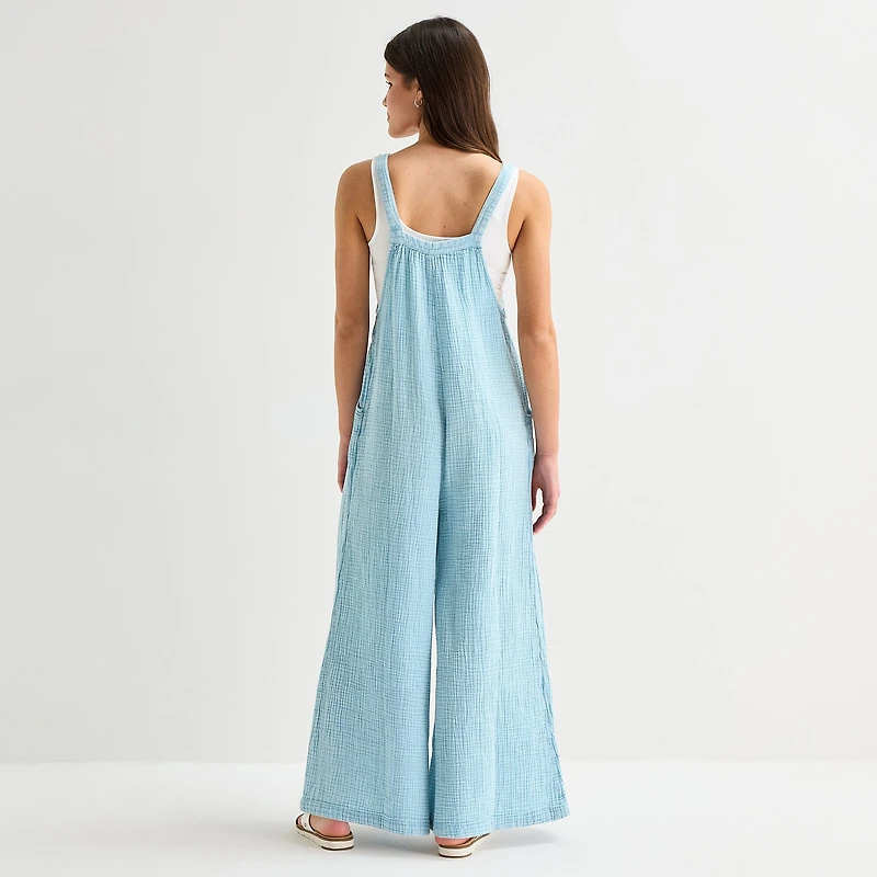 Arizona Sleeveless Womens Overalls Juniors