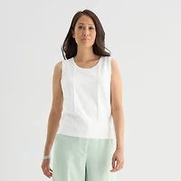 Liz Claiborne Womens Crew Neck Sleeveless Pullover Sweater