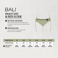 Bali Womens Average + Full Figure Brief Panty 803j