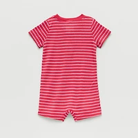 Okie Dokie Baby Boys Short Sleeve Striped Romper