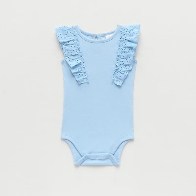 Okie Dokie Baby Girls Round Neck Sleeveless Rib Bodysuit
