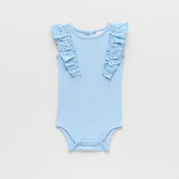 Okie Dokie Baby Girls Round Neck Sleeveless Rib Bodysuit