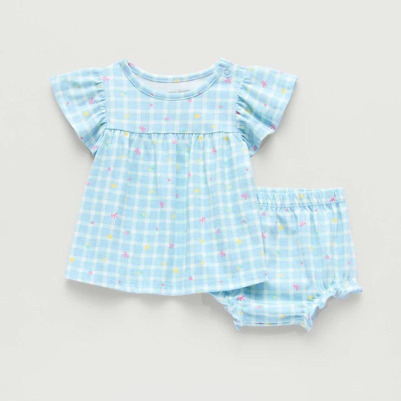 Okie Dokie Baby Girls Flutter 2-pc. Dress Set