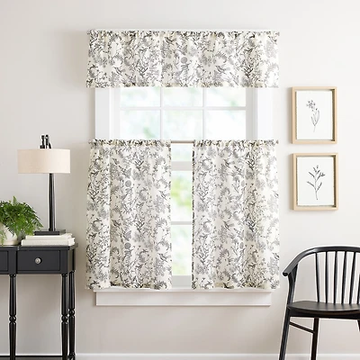 CHF Hummingbird 3-pc. Rod Pocket Window Tier