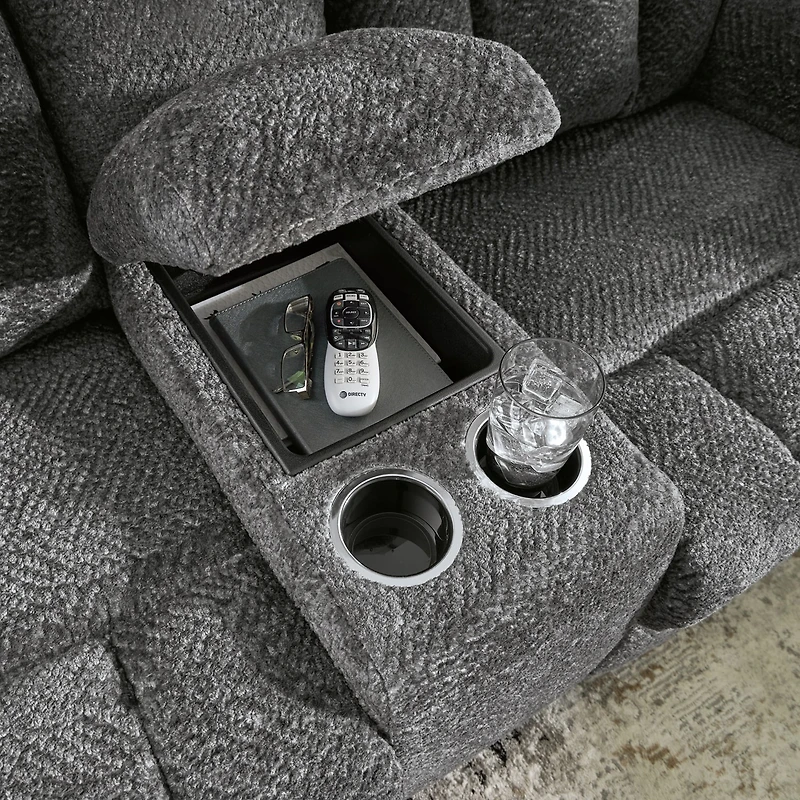 Signature Design by Ashley® Frohn Pad-Arm Motion Upholstered Reclining Loveseat