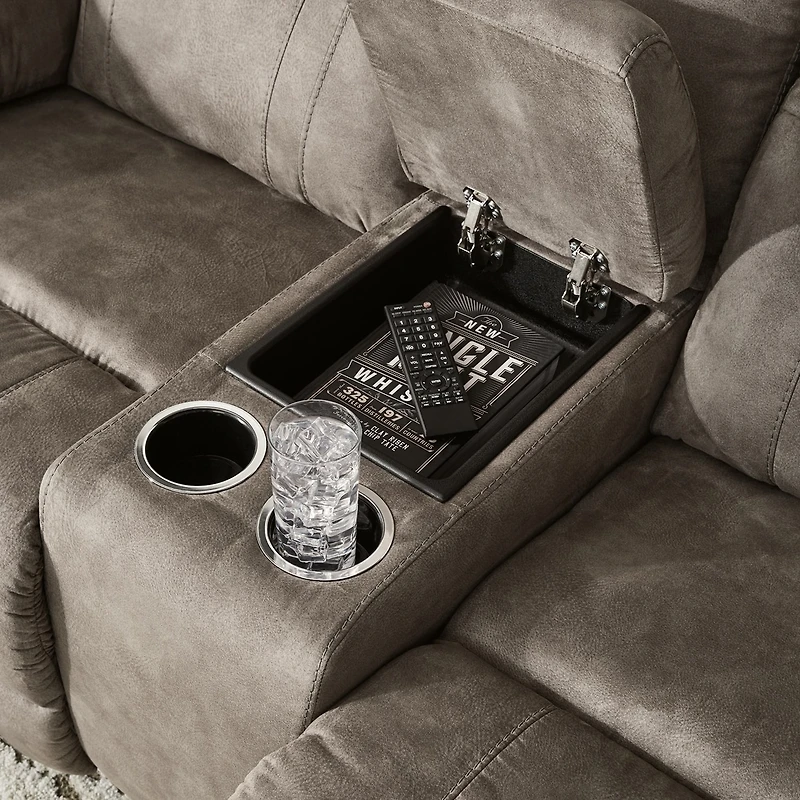 Signature Design by Ashley® Laresview Pad-Arm Motion Upholstered Reclining Loveseat