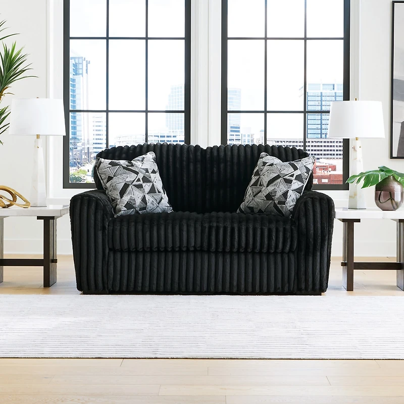 Signature Design by Ashley® Midnight-Madness Track-Arm Upholstered Loveseat