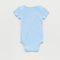 Okie Dokie Baby Boys Round Neck Short Sleeve Rib Bodysuit