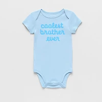 Okie Dokie Baby Boys Round Neck Short Sleeve Rib Bodysuit