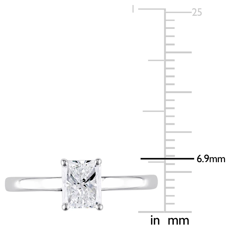 Womens 1 CT. Natural White Diamond 14K Gold Solitaire Engagement Ring