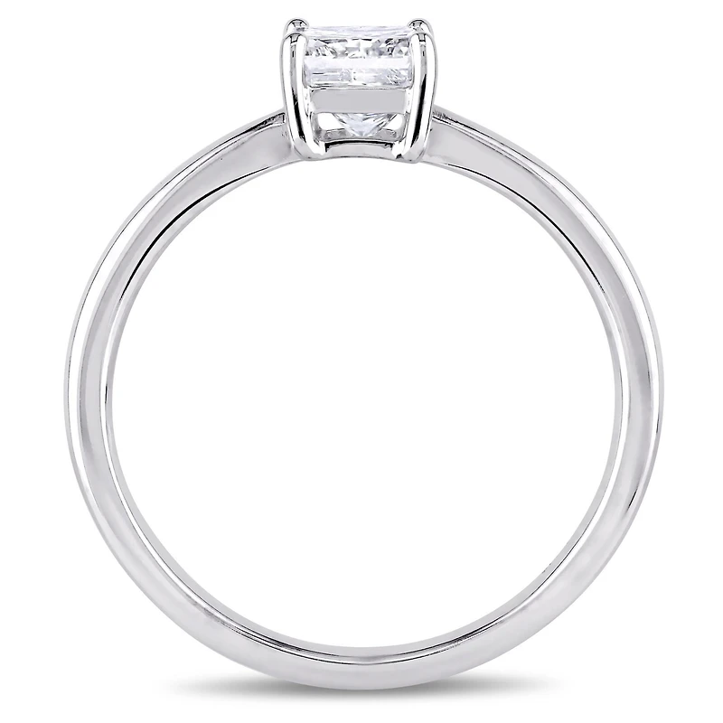 Womens 1 CT. Natural White Diamond 14K Gold Solitaire Engagement Ring