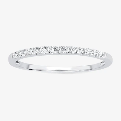 Womens Diamond Accent Natural White 10K Gold Wedding Band