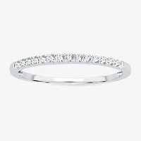 Womens Diamond Accent Natural White 10K Gold Wedding Band