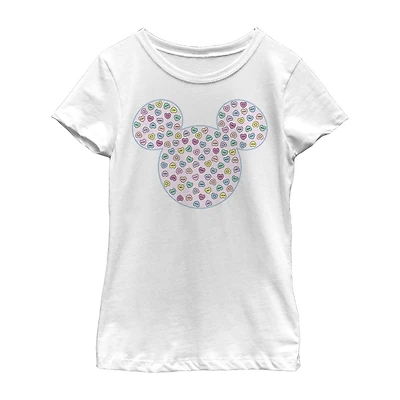 Disney Collection Little & Big Kid Girls Crew Neck Short Sleeve Regular Fit Mickey and Friends Mouse Minnie Graphic T-Shirt