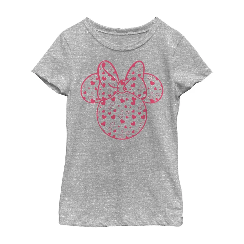 Disney Collection Little & Big Kid Girls Crew Neck Short Sleeve Regular Fit Mickey and Friends Mouse Minnie Graphic T-Shirt