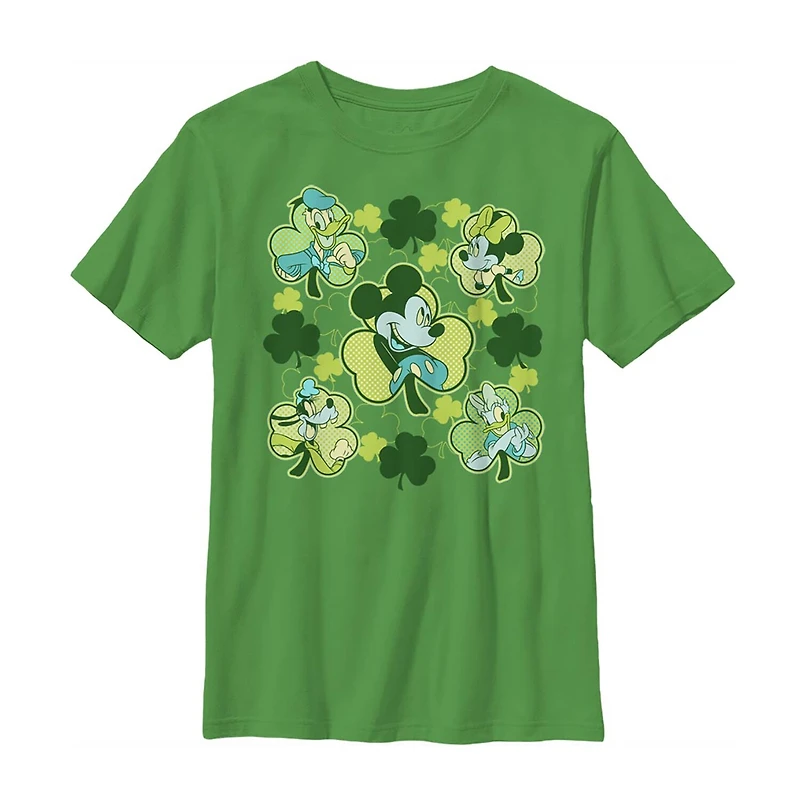 Disney Collection Little & Big Kid Boys Crew Neck Short Sleeve Regular Fit Mickey and Friends Mouse Graphic T-Shirt