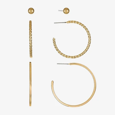 Liz Claiborne Womens Hypoallergenic 3 Pair Earring Set