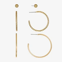 Liz Claiborne Womens Hypoallergenic 3 Pair Earring Set