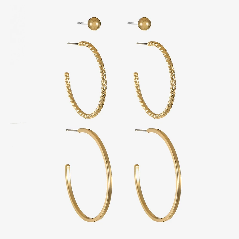 Liz Claiborne Womens Hypoallergenic 3 Pair Earring Set