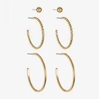 Liz Claiborne Womens Hypoallergenic 3 Pair Earring Set