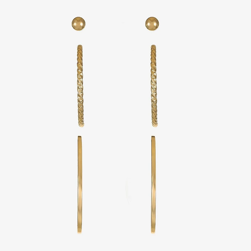 Liz Claiborne Womens Hypoallergenic 3 Pair Earring Set