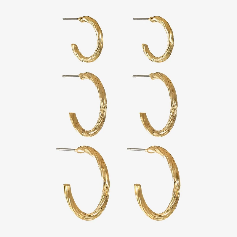 Liz Claiborne Womens Hypoallergenic 3 Pair Earring Set