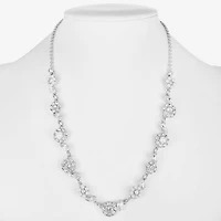 Monet Jewelry Timeless Silver Tone Womens 17 Inch Collar Necklace