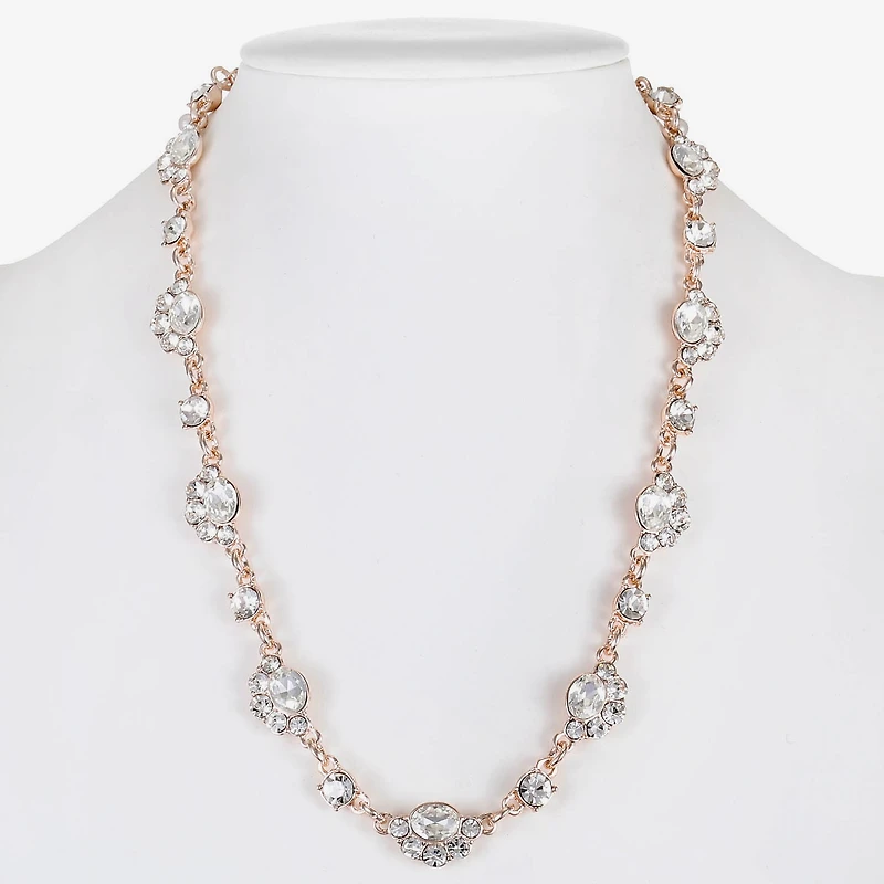 Monet Jewelry Rose Tone Womens 17 Inch Collar Necklace