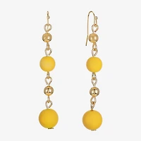 Liz Claiborne Matte Womens Round Drop Earrings