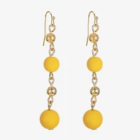 Liz Claiborne Matte Womens Round Drop Earrings