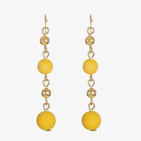Liz Claiborne Matte Womens Round Drop Earrings