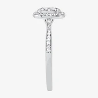 Limited Quantities! (H-I / Si1-Si2) Womens 1/3 CT. T.W. Lab Grown White Diamond Sterling Silver Oval Engagement Ring