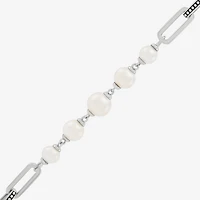 Limited Quantities! Womens Dyed White Cultured Freshwater Pearl Sterling Silver Strand Bracelet