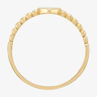 Gold Addiction Womens 10K Heart Round Band