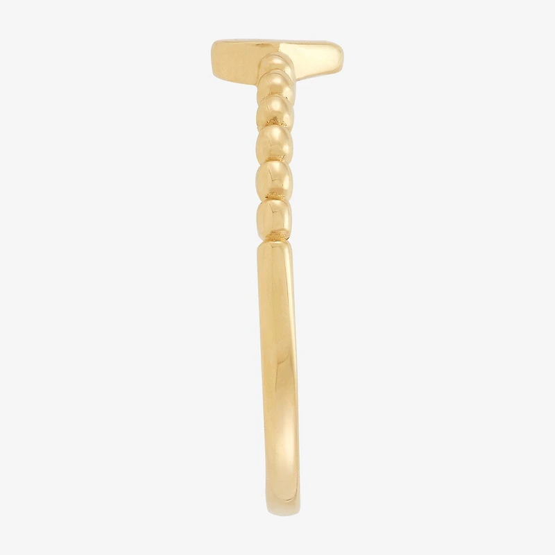 Gold Addiction Womens 10K Heart Round Band