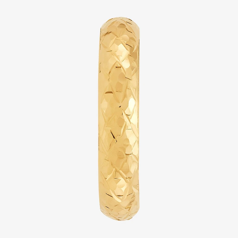 Womens 4MM 14K Gold Heart Round Band