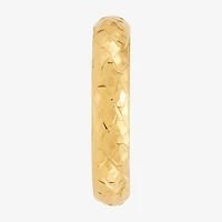 Womens 4MM 14K Gold Heart Round Band