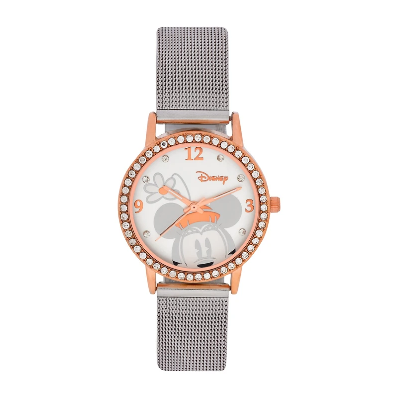 Disney Minnie Mouse Two-Tone Mesh Band Watch