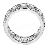 DiamonArt® 24MM 4 3/4 CT. T.W. White Cubic Zirconia Platinum Over Silver Round Band