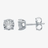 (G / SI1-SI2) Ever Star 1/5 CT. T.W. Lab Grown White Diamond Sterling Silver or 14K Gold over 5.3mm Stud Earrings