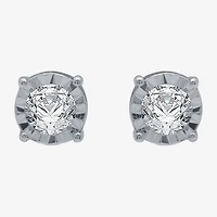 (G / SI1-SI2) Ever Star 1/5 CT. T.W. Lab Grown White Diamond Sterling Silver or 14K Gold over 5.3mm Stud Earrings