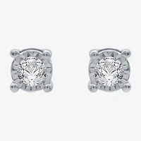 (G / SI1-SI2) Ever Star 1/10 CT. T.W. Lab Grown White Diamond Sterling Silver or 14K Gold over 4.9mm Stud Earrings