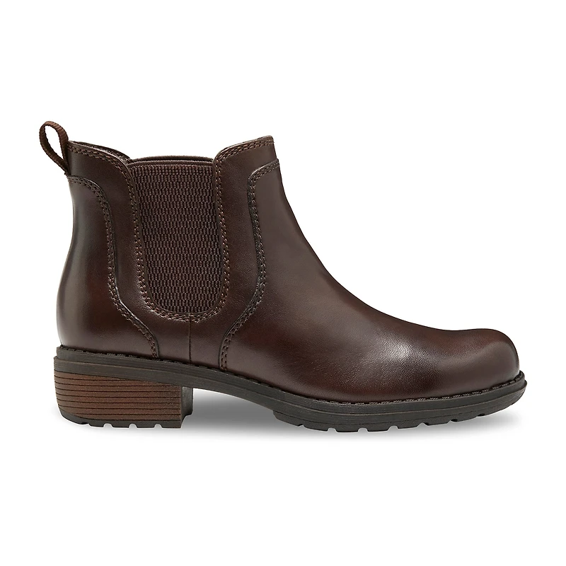 Eastland Womens Double Up Stacked Heel Chelsea Boots