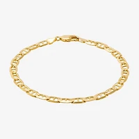 Mens 14K Gold 8 1/2 Inch Solid Link Chain Bracelet