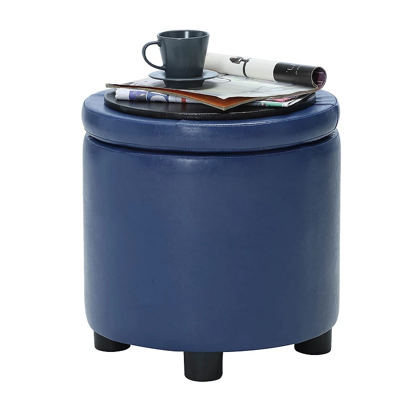 Designs4Comfort Round Storage Ottoman