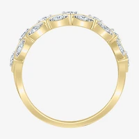 (H-I / I1) Womens 2MM 1/2 CT. T.W. Lab Grown White Diamond 10K Gold Band