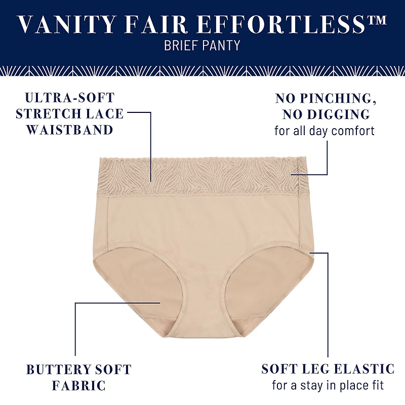 Vanity Fair® Flattering Lace® Top Brief Panty- 13276