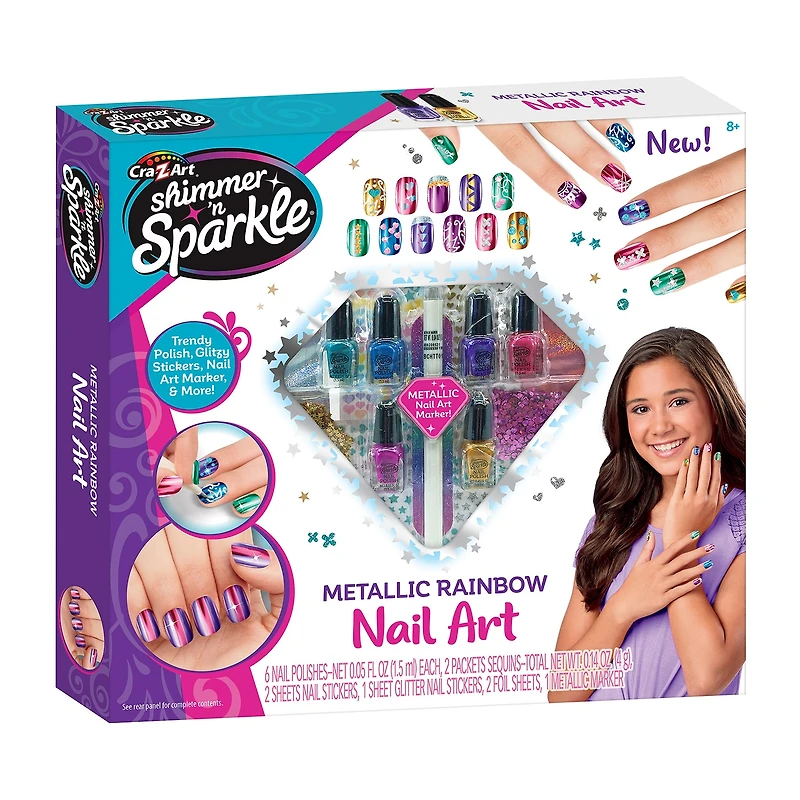 Cra-Z-Art Metallic Rainbow Nail Art Design Kit