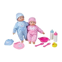 Lissi 11 Inch Twin Baby Dolls 10-pc. Doll